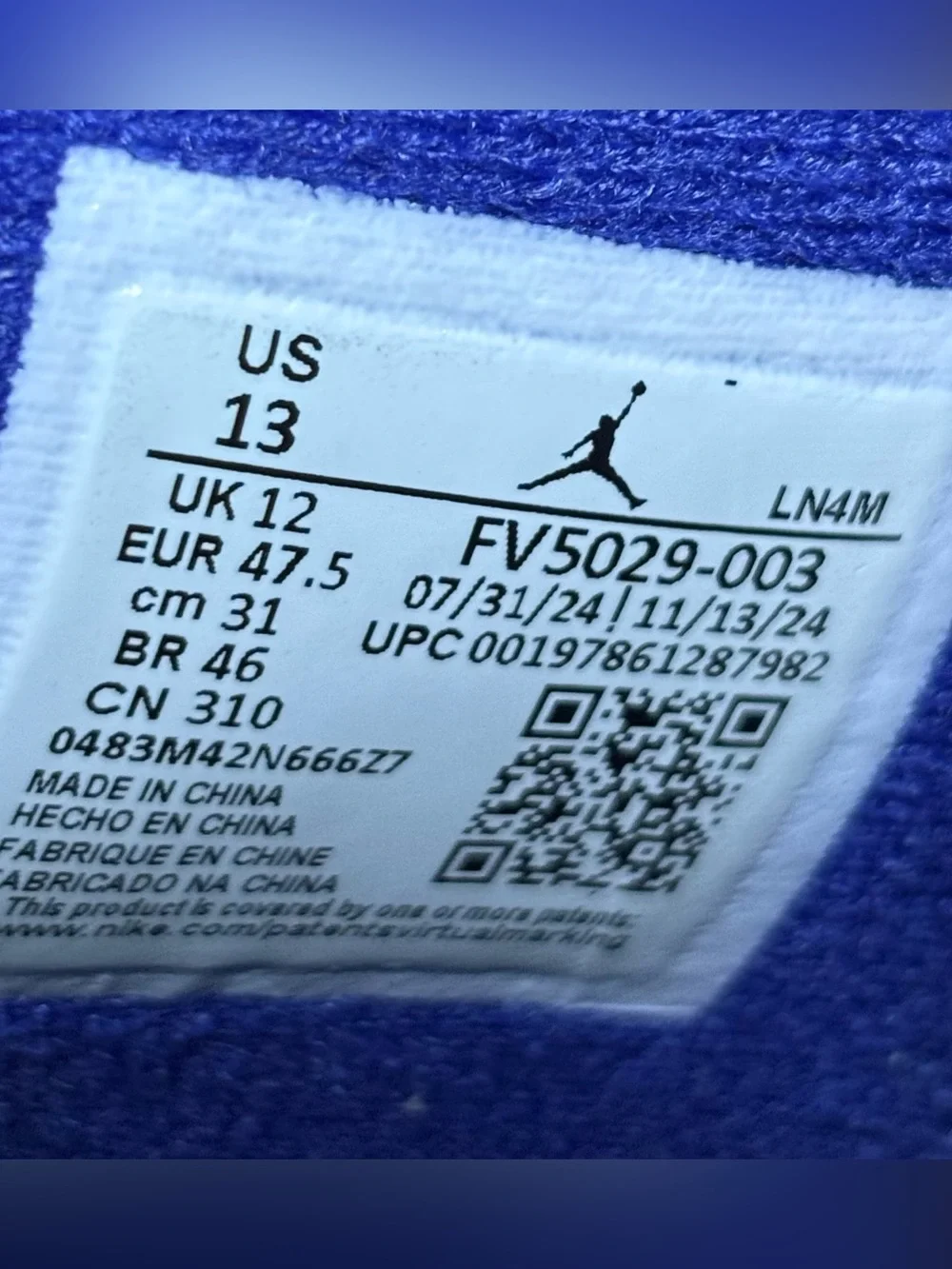 Jordan 4 Retro Rare Air - White Lettering 2025 Size 13